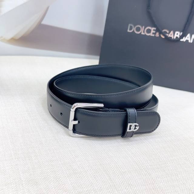 Special 3.0cm D&G belt, double-sided top layer cowhide, length: 75.80.85.90.95.1