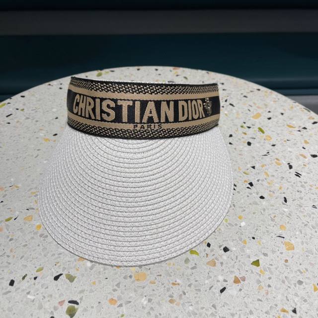Dior original empty top straw hat, personalized brand style, heavy customization