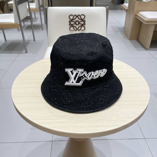 Lv Louis Vuitton new denim fisherman hat, head circumference 57Cm unisex