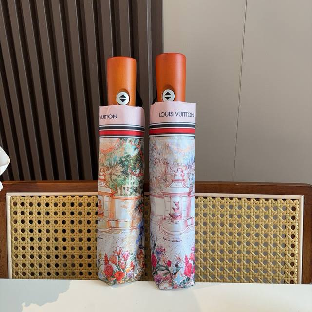Louis Vuitton new three-fold automatic folding umbrella with new coating technol