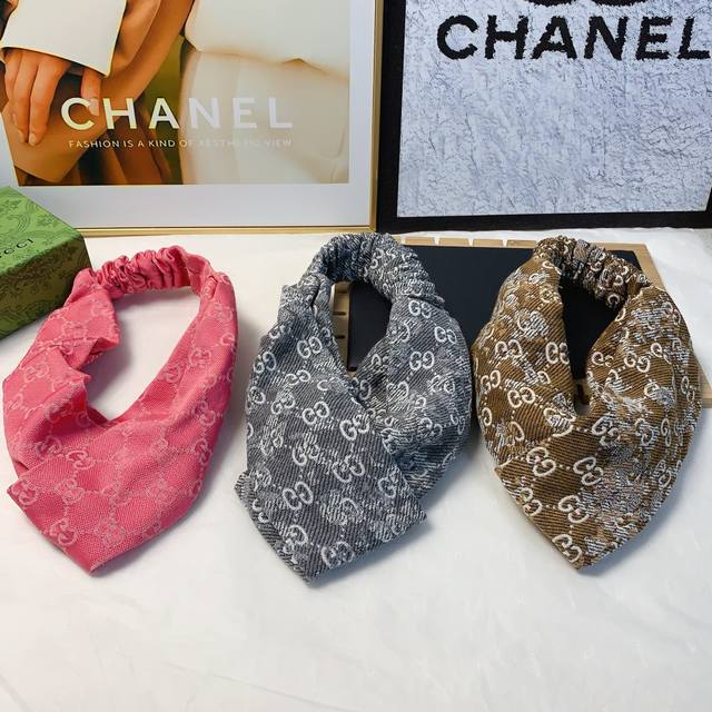 Gucci Gucci headband New embroidery one-to-one headband headband fashion must-ha