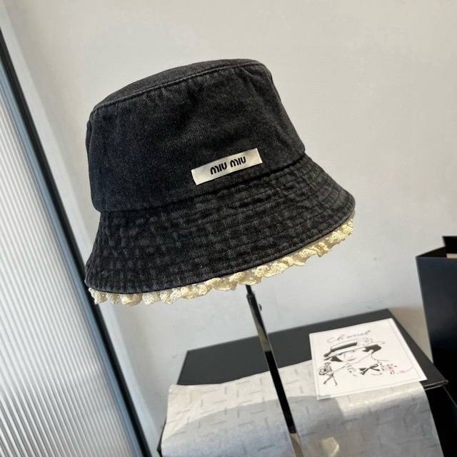Miumiu new denim fisherman hat, head circumference 57Cm