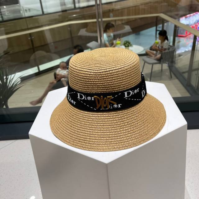 Dior 2025 new straw hat, head circumference 57Cm