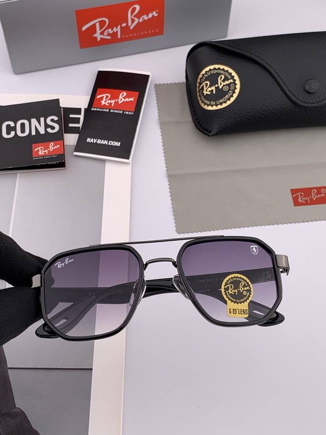 Official synchronization brand: Ray-Ban classic men's and women's glass sunglass