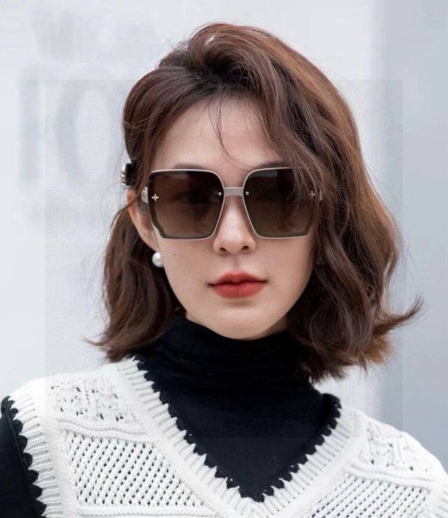 Tr polarized series Lv large frame sunglasses Sunglasses classic square frame de