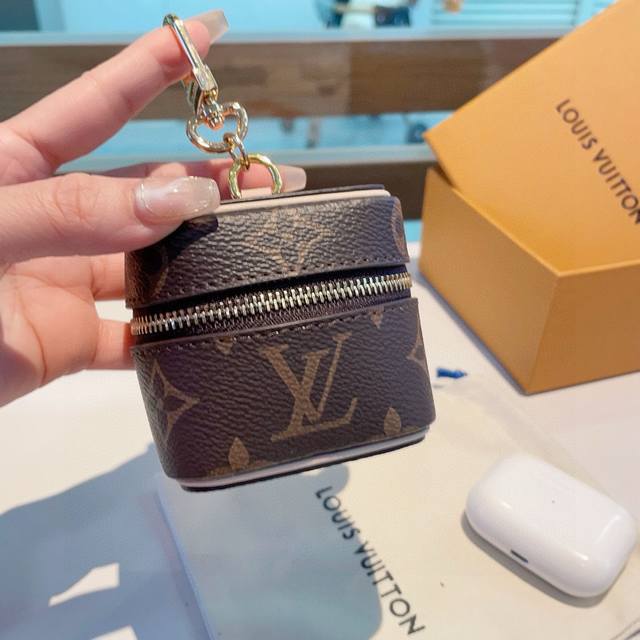Lv Mini Bag Coin Purse Keychain Headphone Bag Bag Pendant Pendant Can hold headp