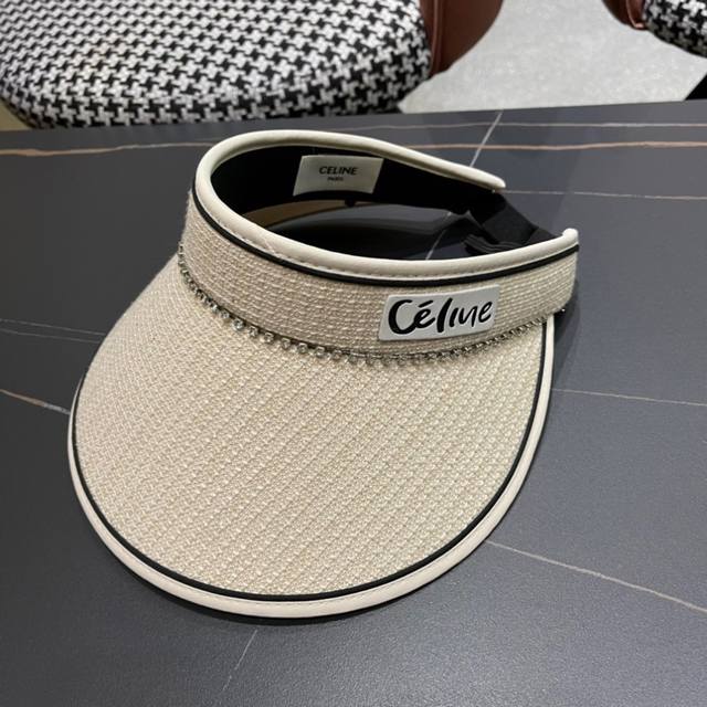 Celine 2025 summer new sun hat hollow hat light luxury temperament style ~