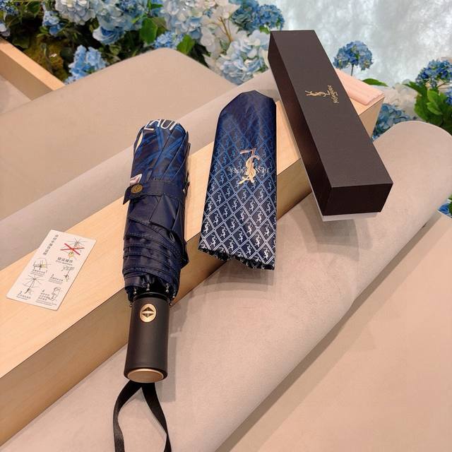 Ysl Yves Saint Laurent gradient three-fold fully automatic folding umbrella. Thi