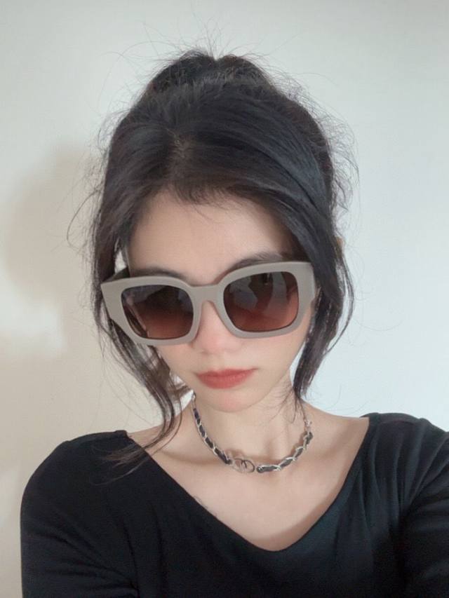 Chane Chanel fashion square frame sunglasses top luxury high quality [kiss] extr