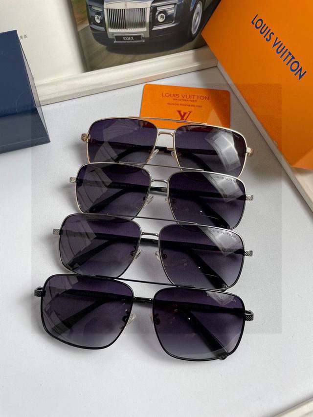 New Brand: Louis Vuitton Lv: High quality men's polarized sunglasses with stainl