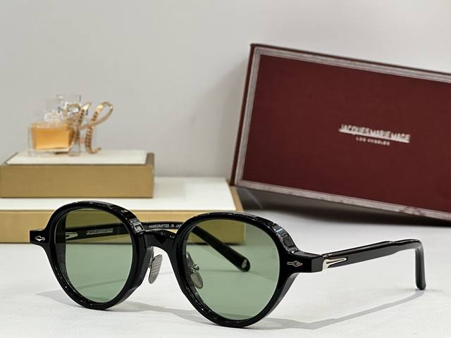Round Jacques Marie Mage Japanese handmade glasses Model: Clark Size: 45-22