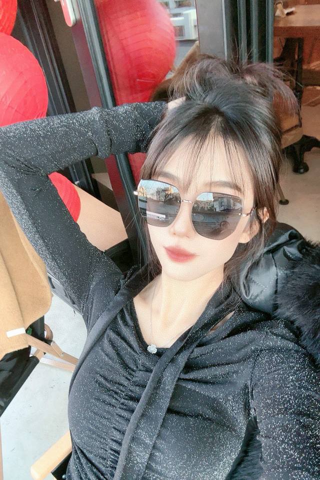 Dior fashion frameless sunglasses lens top luxury high quality [kiss] temperamen