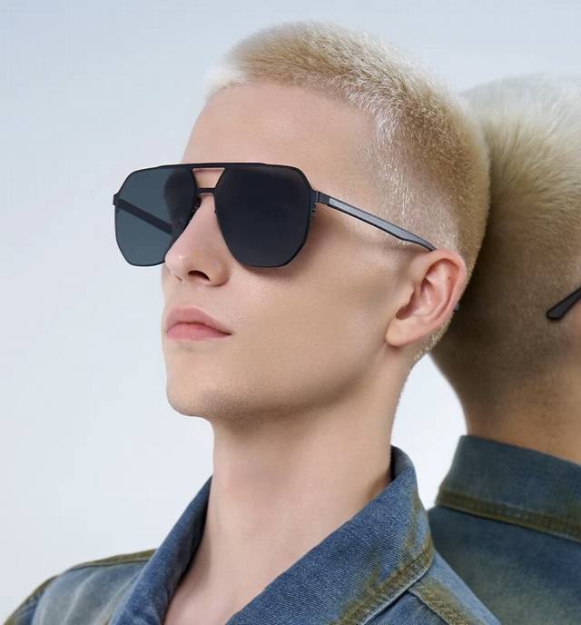 Lv Men's Colorful Aviator Polarized Sunglasses Material: HD Nylon Thickened Card