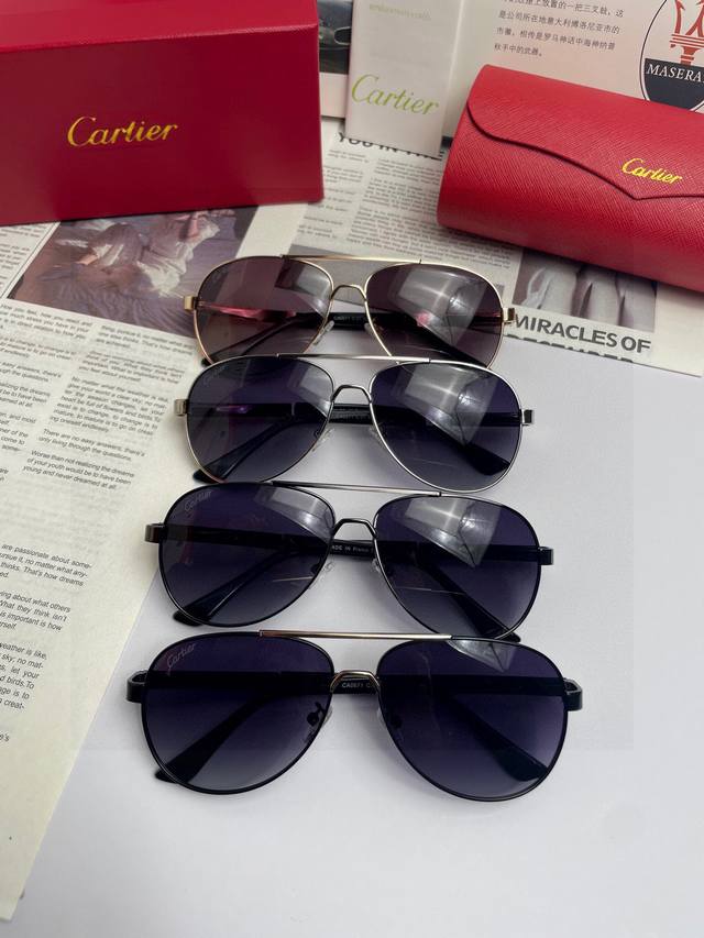 New Brand: Cartier Original Quality Polarized Sunglasses for Men and Women Mater