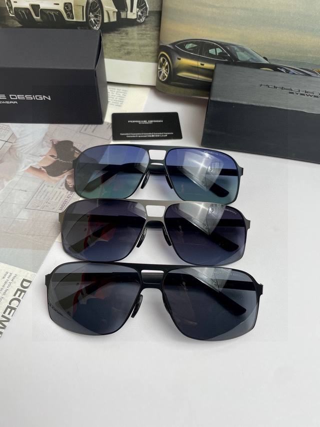 New Porsche high-quality men's polarized sunglasses Material: high-definition ny