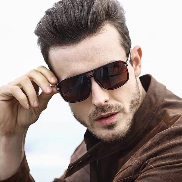 Louis Vuitto* new gradient sunglasses square double beam personality decoration