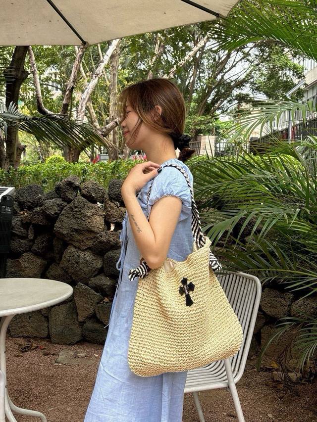 Chrome Hearts Straw Shoulder Bag