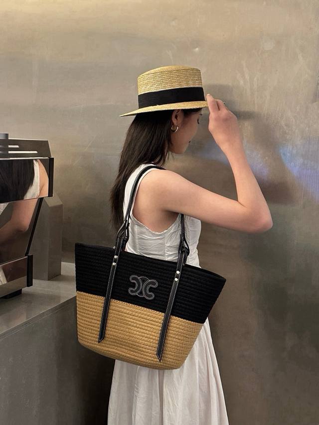 Celine new woven bag, casual shoulder handbag, size 45*30*30