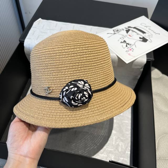 Chanel new hat, original small basin hat, straw hat, head circumference 57Cm