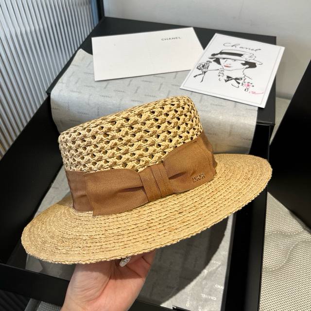 Dior new raffia flat cap, high-end customization, the best fashion match, head c