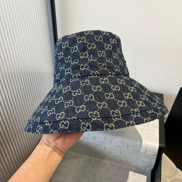 Gucci classic flower bucket hat, unisex, head circumference 57cm