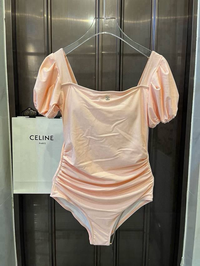 Chanel lantern sleeve one-piece swimsuit Suitable for a variety of scenarios