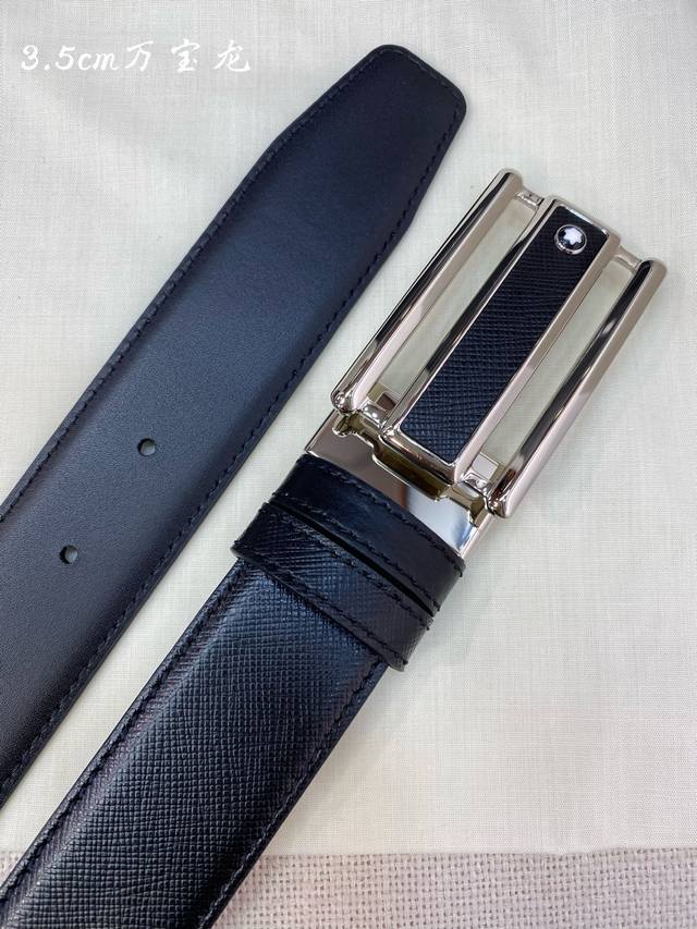 Montblanc width 3.5cm using top layer cowhide boutique pin buckle free cutting b