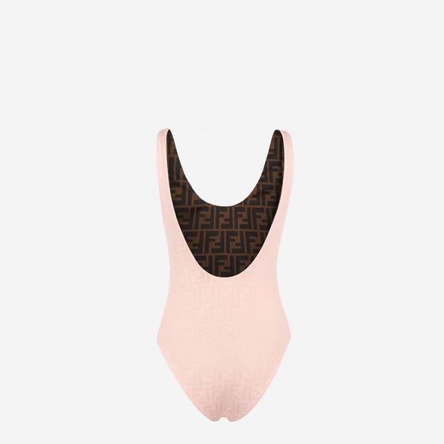 Fendi new one-piece swimsuit without breast pads, reversible and suitable for a