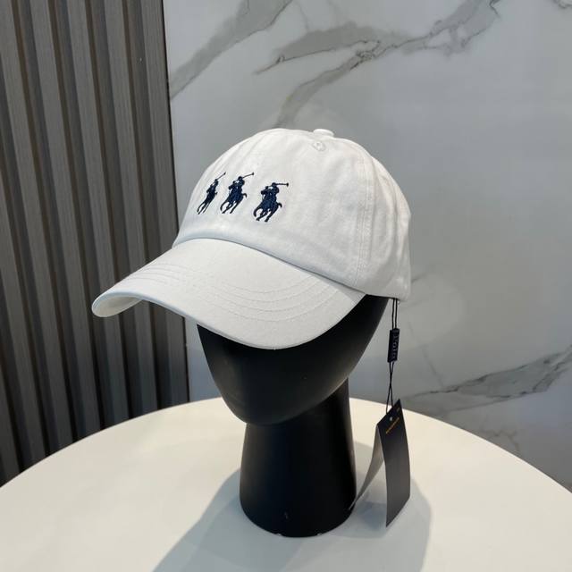 Polo's new spring and summer classic embroidered baseball cap, sun hat, 4D embro