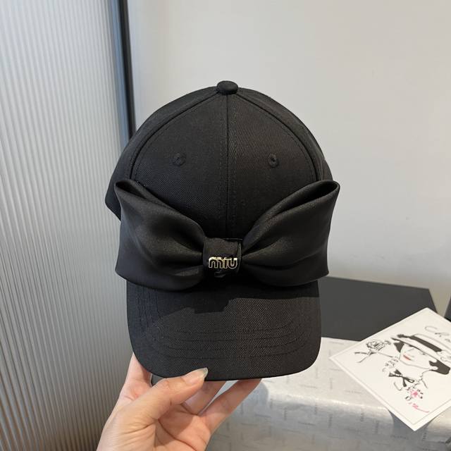 Miumiu bow cap, high-end custom made, head circumference 57cm