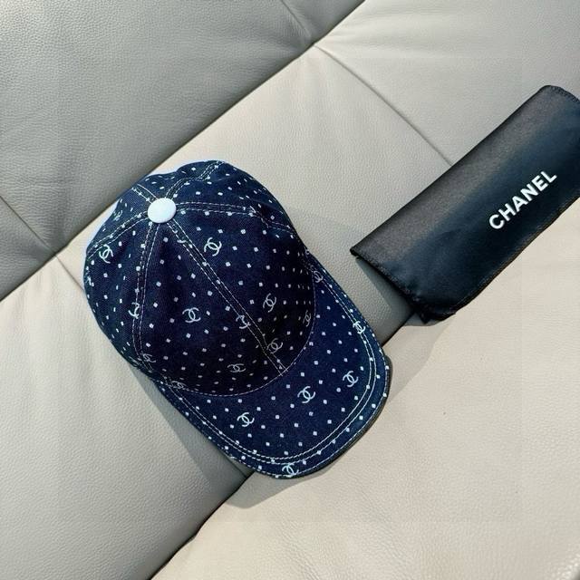 with box bag, Chanel new original baseball cap, denim small double C, 1:1 mold o