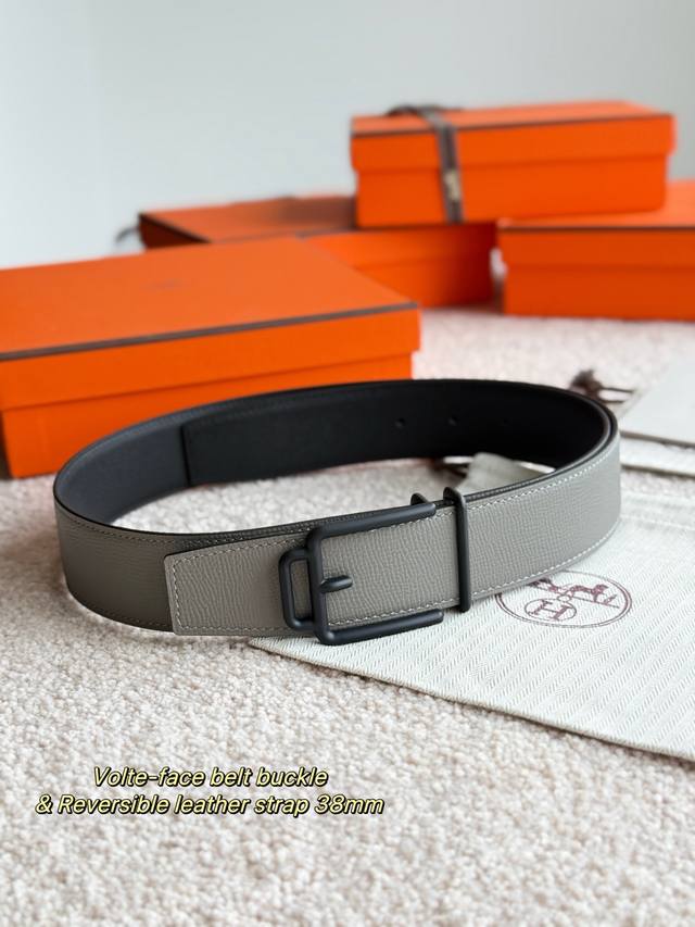 Volte-Face high-quality hardware with imported double-sided Epsom leather width