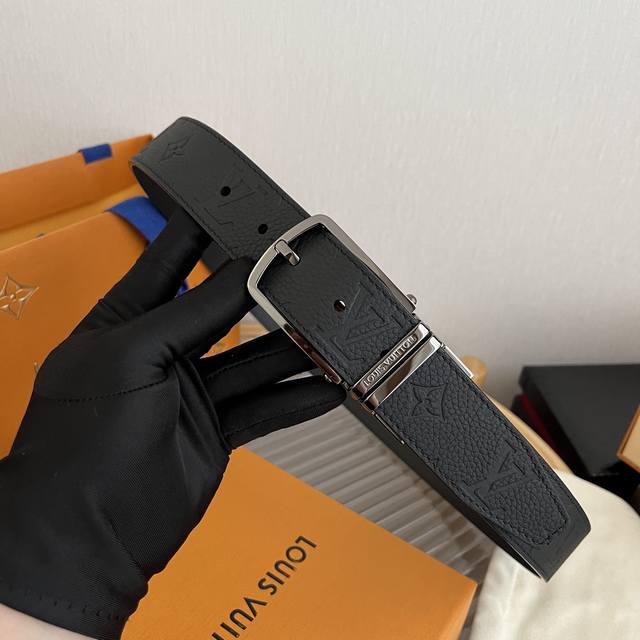 LV men's belt small single item to improve clothing style width 3.5cm imported s