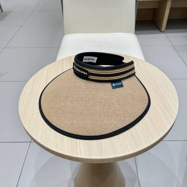 Balenciaga Paris family new sun hat women's anti-ultraviolet shrink-shaped empty