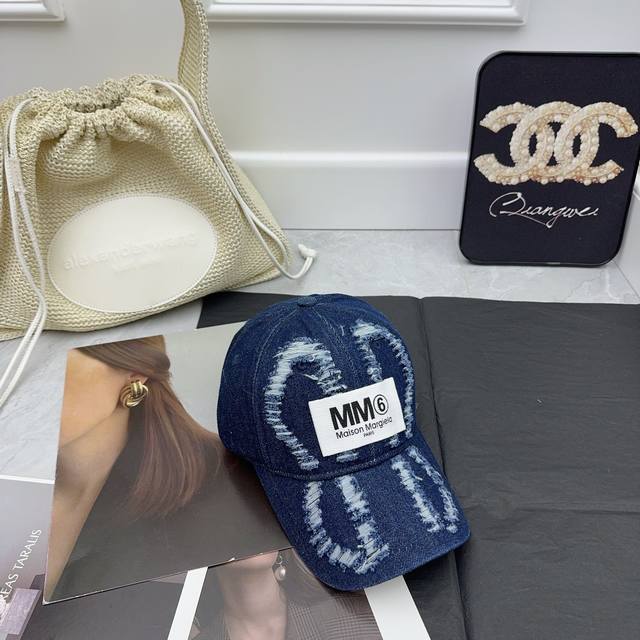 Running volume Margiela ~ New arrival! Denim craft baseball cap, versatile and s