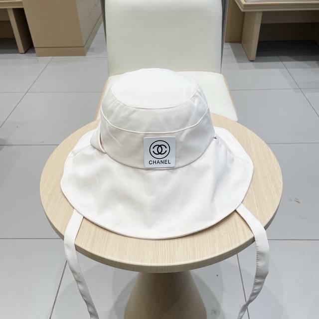 Chanel large brim sun hat for women summer 2025 new style fisherman hat anti-ult