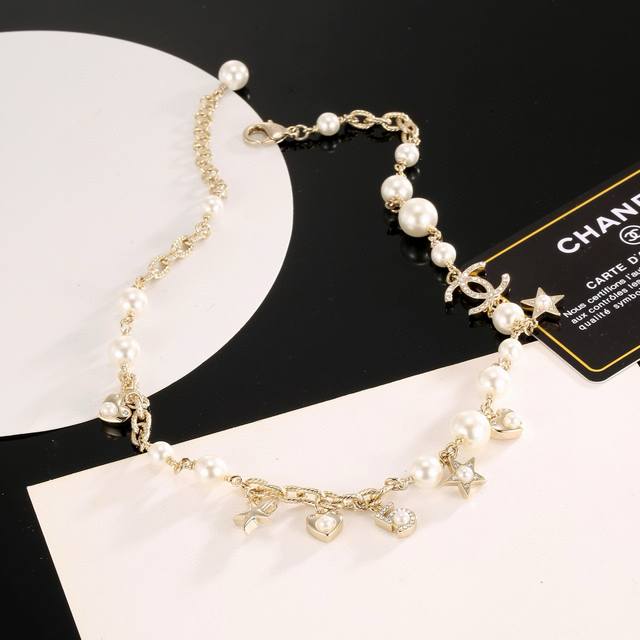 necklace Chanel Xiaoxiang star heart peach letter double C necklace neck chain p