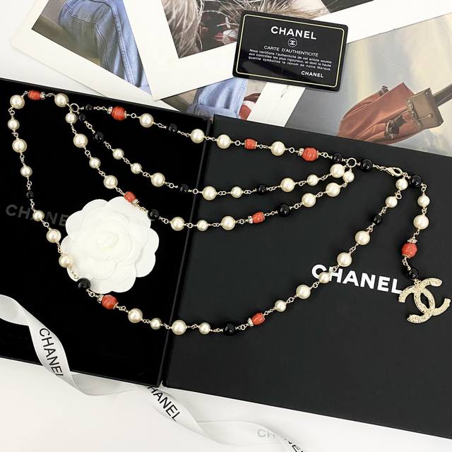 Chanel waist chain hot-selling new models Chan 24 retro southern ruby black glas