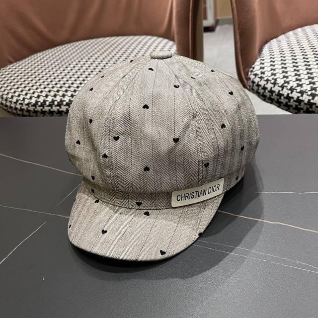 Dior sunshade octagonal hat 2025 hot sale women's new fashion style duckbill cap