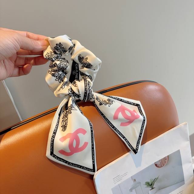 with packaging Chanel letter ribbon ponytail hair ring butterfly colon ring, hig