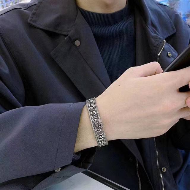 925 sterling silver Gucci snake silver bracelet, couple bracelet
