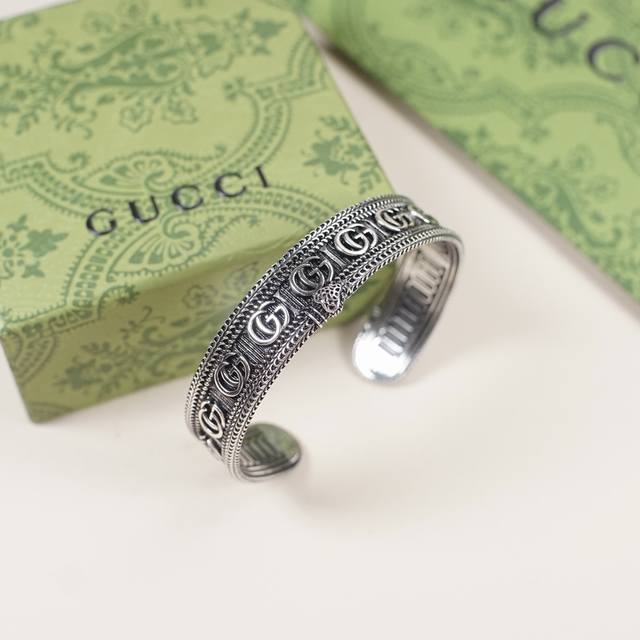 925 sterling silver Gucci snake silver bracelet, couple bracelet Double G snake