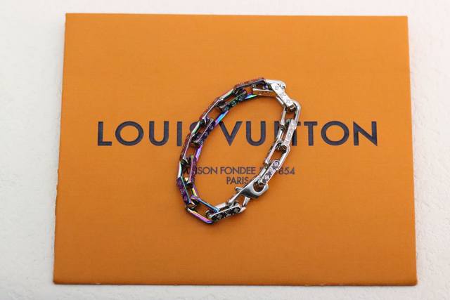 Hot-selling model recommendation Louis Vuitton silver colorful splicing tempered