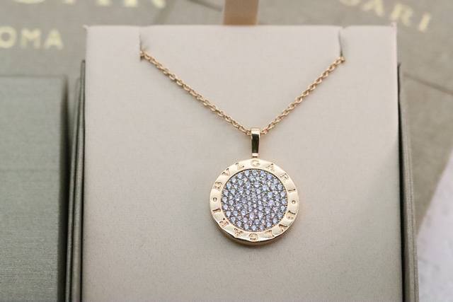 New product recommendation Bvlgari rose gold full diamond clavicle necklace Most