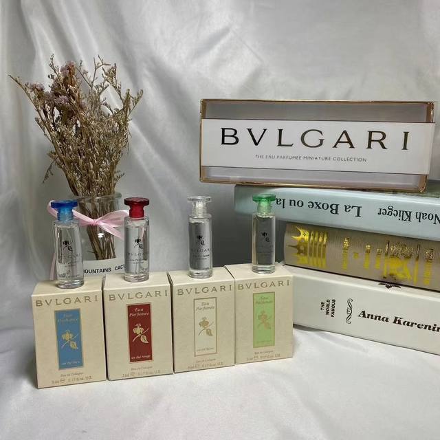 counter quality Bvlgari Tea Cologne Q version four-piece set, white tea, green t