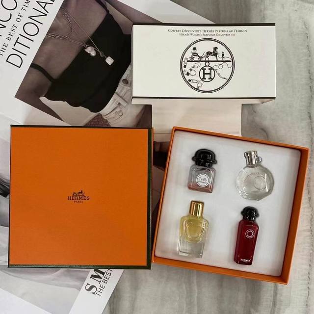 Counter quality Hermes mini Q version perfume four-piece set * 7.5Ml gift box! C