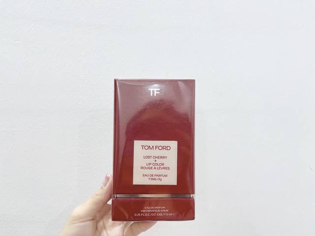 counter quality Tf Lost Cherry perfume lipstick sample two-piece set The set con