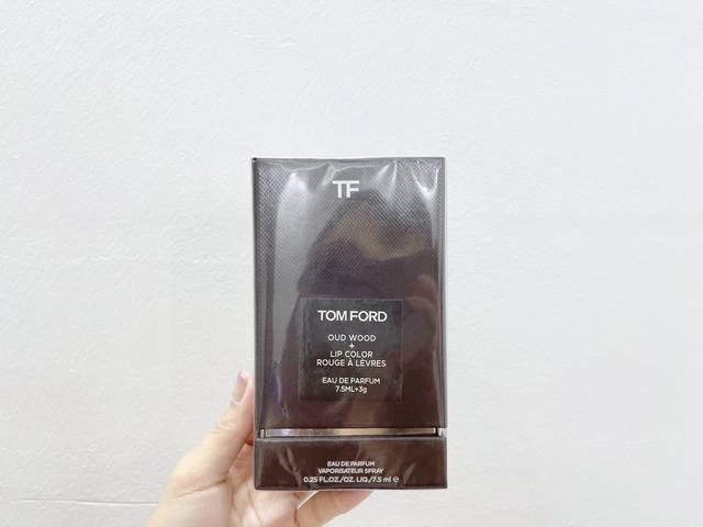 Counter quality Tf ebony agarwood perfume lipstick sample two-piece set The set