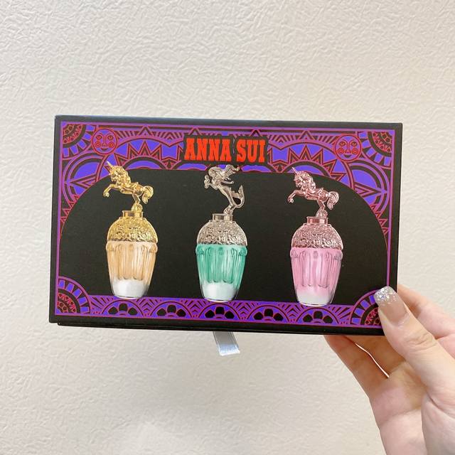 Counter quality Anna Sui Q version perfume three-piece set Anna Sui Anna Sui per
