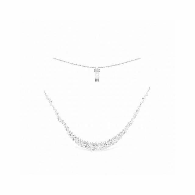 Apm Monaco coarse and exquisite multi-pearl diamond necklace sweater chain! Pear